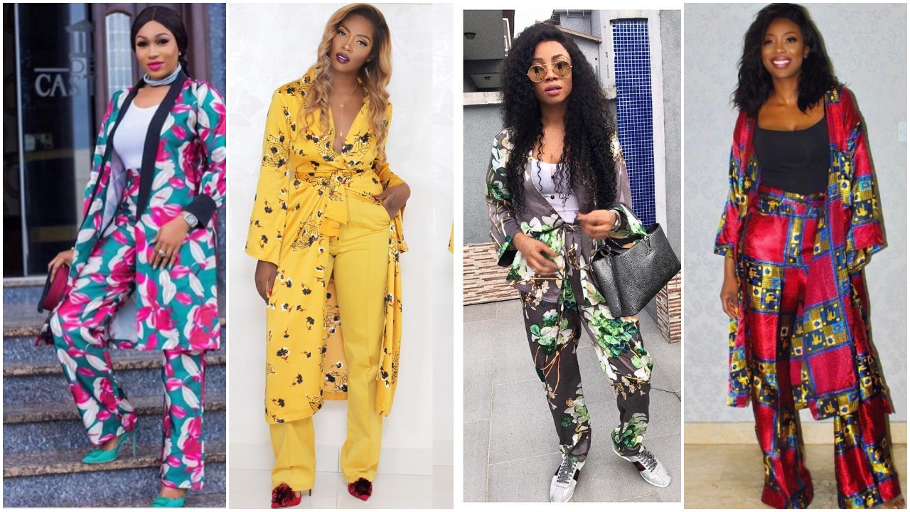 Nigerian Celebrities Rocking The Kimono Pyjama Set FabWoman Nigerian Celebrities Rocking The Kimono Pyjama Set FabWoman