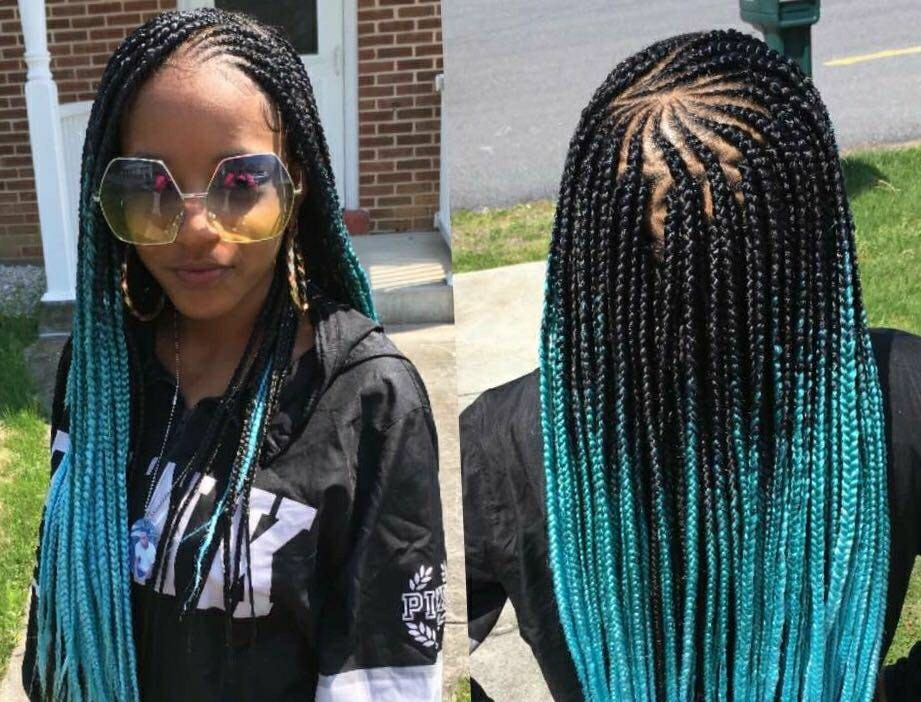 10. Bold and Unique Blue and Green Mixed Hair Color Ideas - wide 6