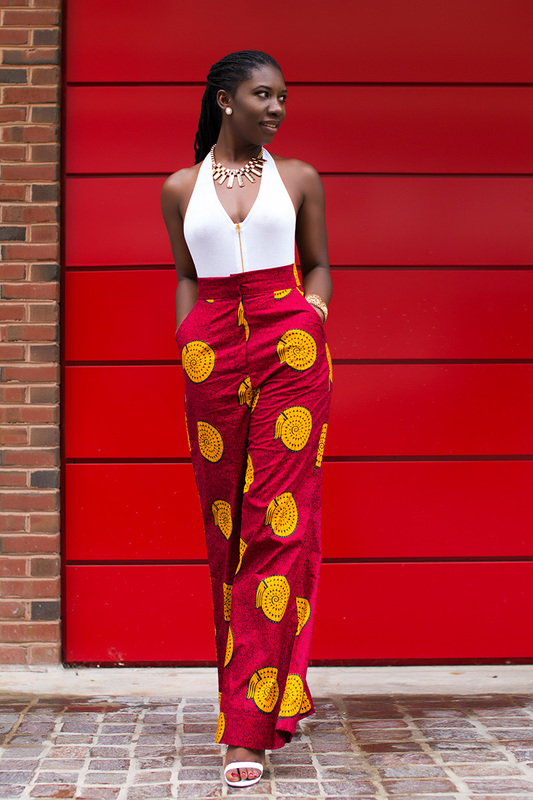 MASEGO African Print Ankara Trousers Yellow  Naborhi