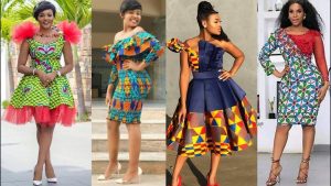 ankara short gown styles