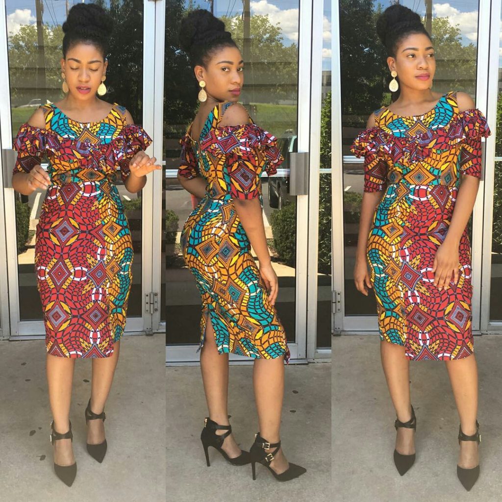 African Print Embellished Dress, Ankara Midi Dress, African Clothing fo -  Afrikrea