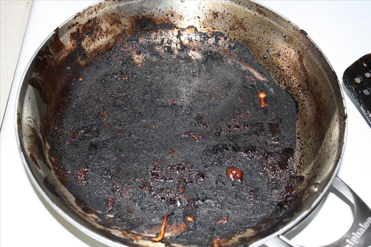 how to clean burnt pots