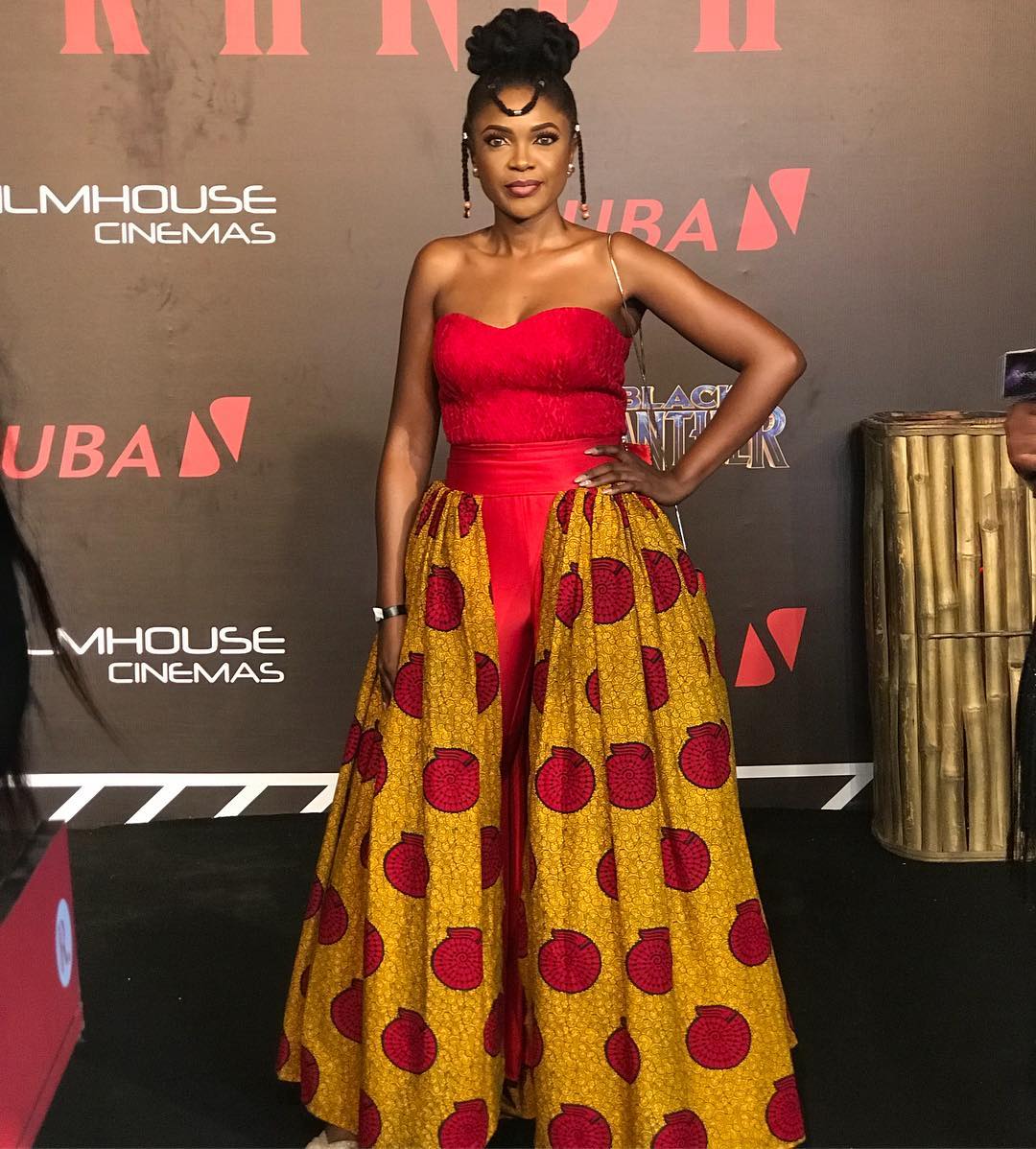 Nigerian Female Celebrities Outfits To Black Panther Movie Premiere