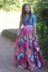 how to style ankara maxi skirt