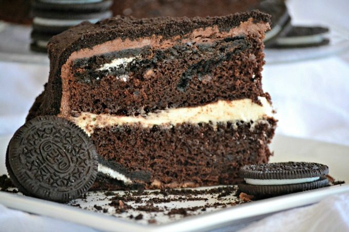 Oreo-Bottom Double Chocolate Cake Recipe