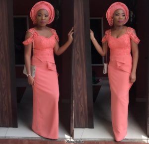 peach aso-ebi styles