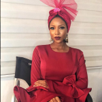 Ini Dinma Okojie Wine Dress