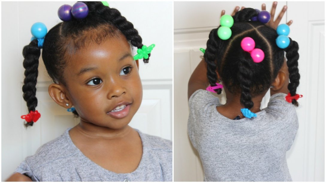 Ponytails & Twists | Cute Hairstyles For Kids - Youtube within Hairstyles  For Little Black Girls- Ponytails - FabWoman | News, Style, Living Content  For The Nigerian Woman
