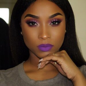 lavender lipstick on dark skin