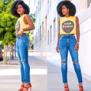 10 Fun Ways To Rock Ripped Jeans Like Folake Kuye Huntoon
