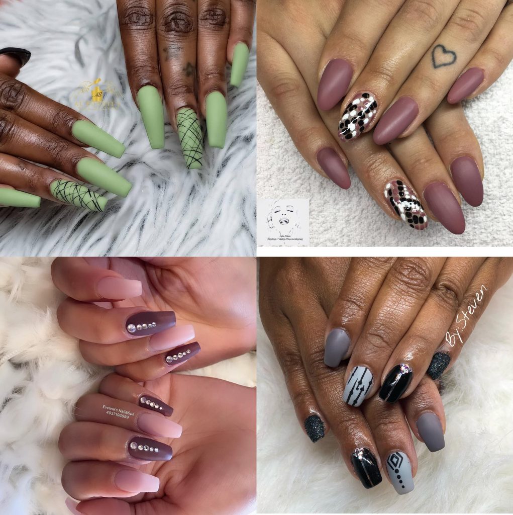 Latest Matte Nail Designs For Black Women Photos FabWoman