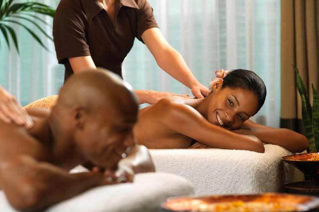Image result for black couple spa