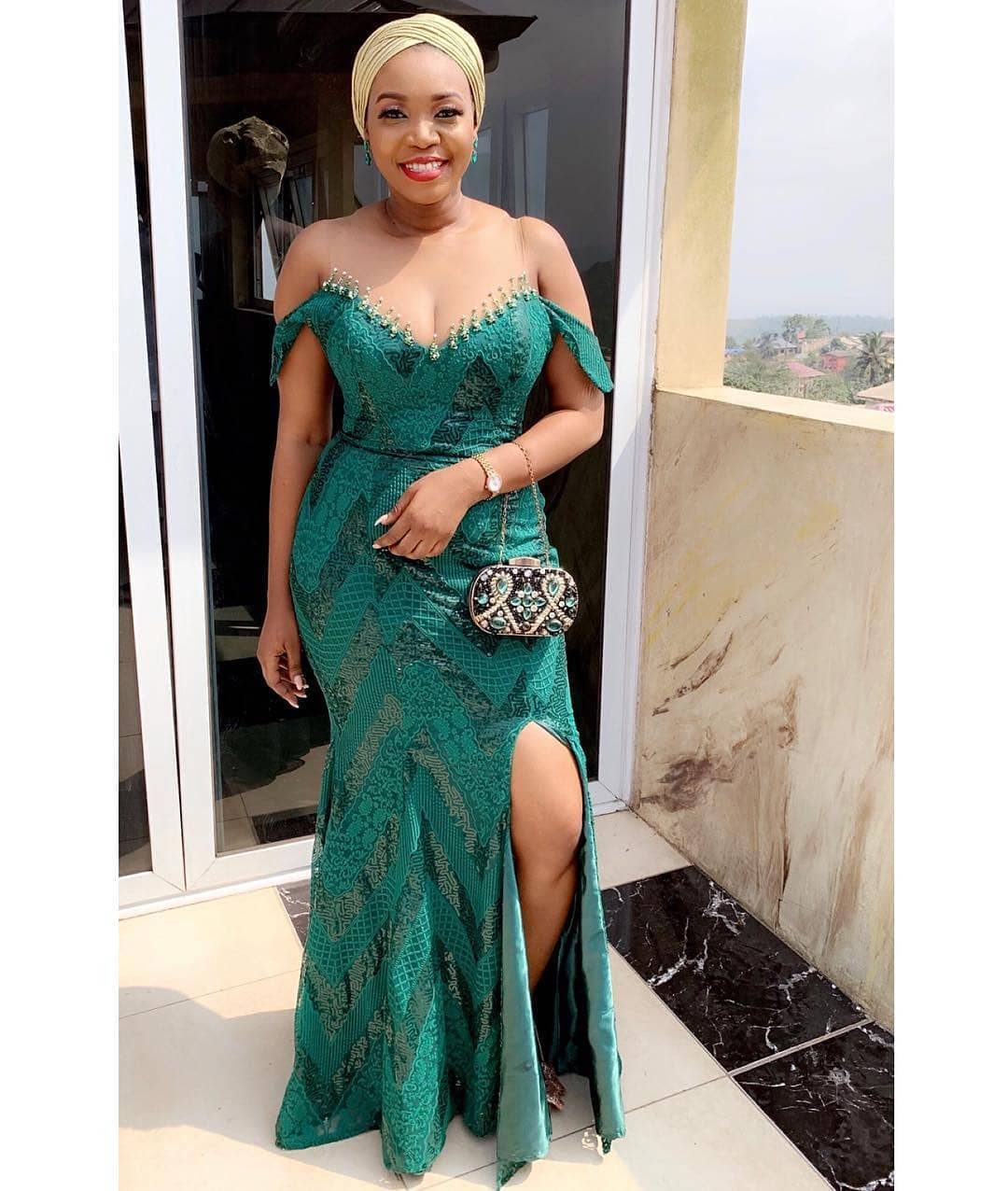 Deep Green Aso Ebi Styles 2019 FabWoman