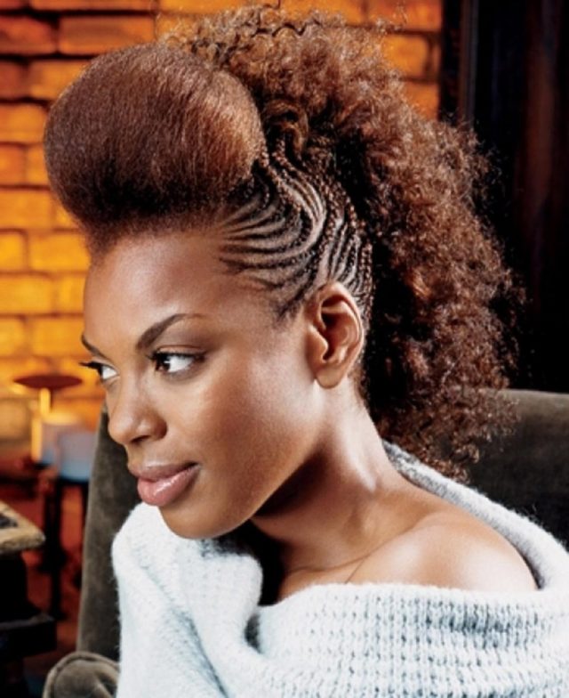 Cornrows Mohawk Hairstyles For Black Women Pictures Of Braided Mohawk Hairstyles For Black Women Fabwoman News Style Living Content For The Nigerian Woman