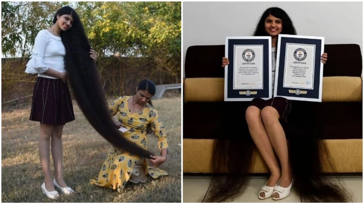 Nilanshi Patel Breaks World Record Again For Longest Hair On Teenager