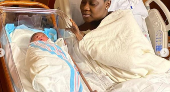 Cute Photos As Mercy Johnson Okogie Welcomes Fourth Child In The US