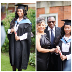 DJ Cuppy pictured her parents at her graduation from Oxford University