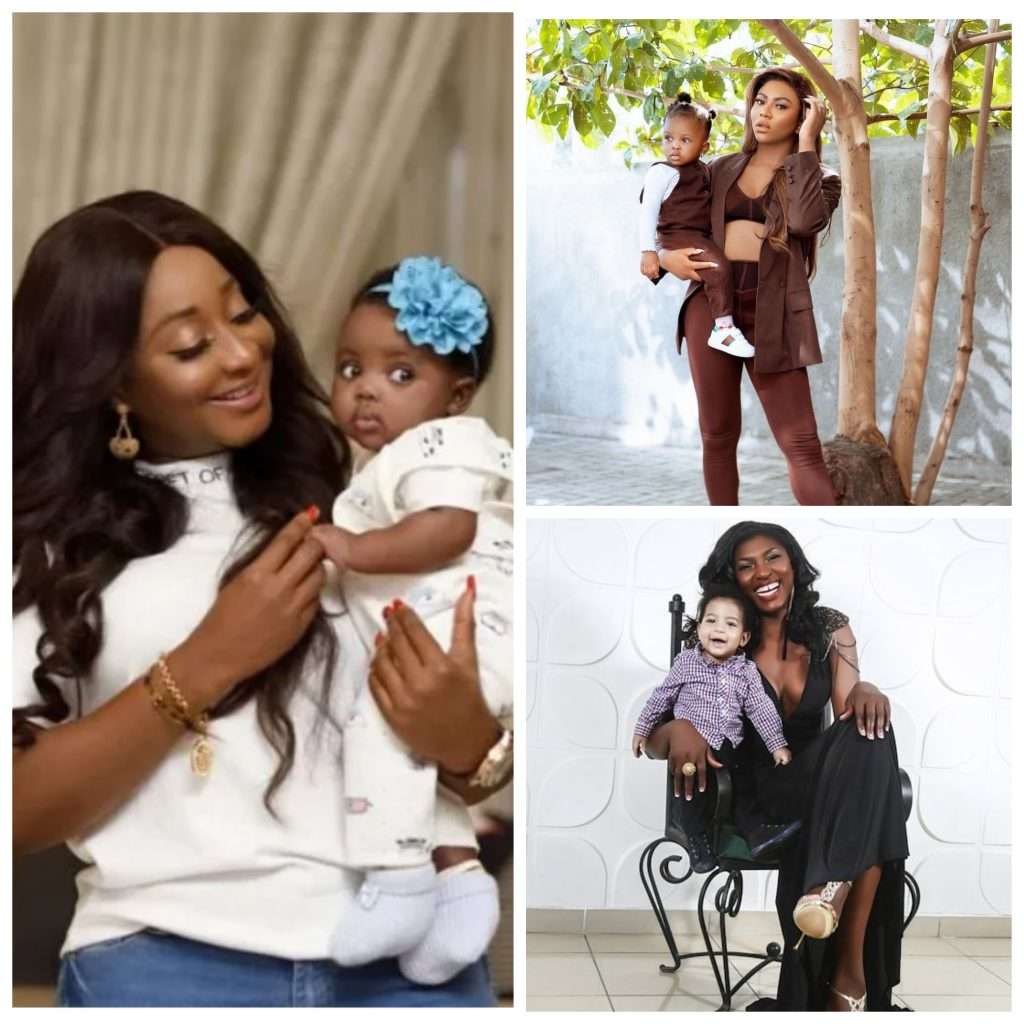 ini edo and daughter, ufuoma mcdermott and son, Stephanie coker and daughter