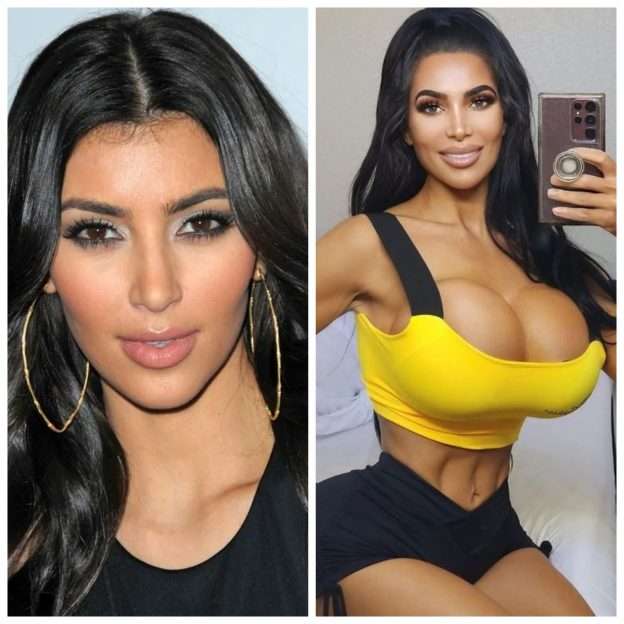 kim kardashian and her lookalike