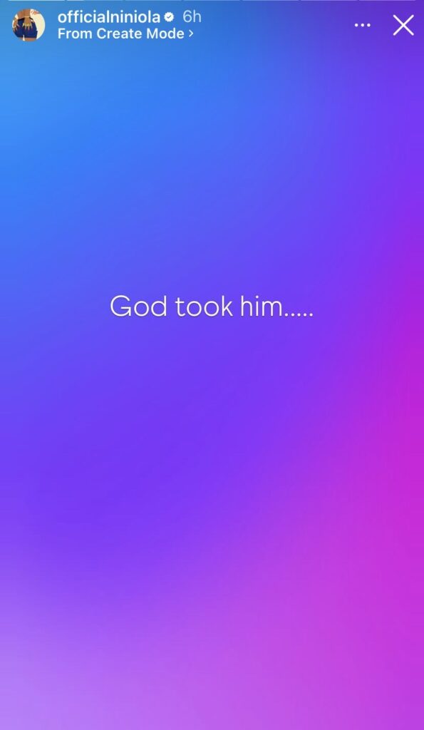 Niniola Loses Husband