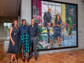 Njideka Akunyili Crosby Obamas' Portrait